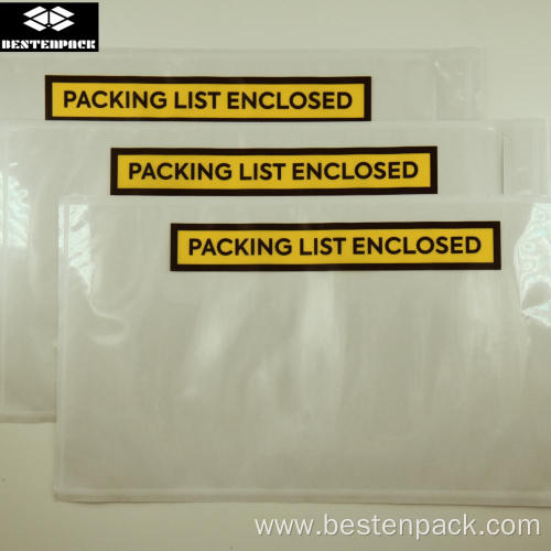 Packing List Envelope 5.5x10 inch Half Printed Yellow